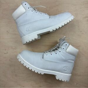 Timberland Light Gray Leather Boots boys